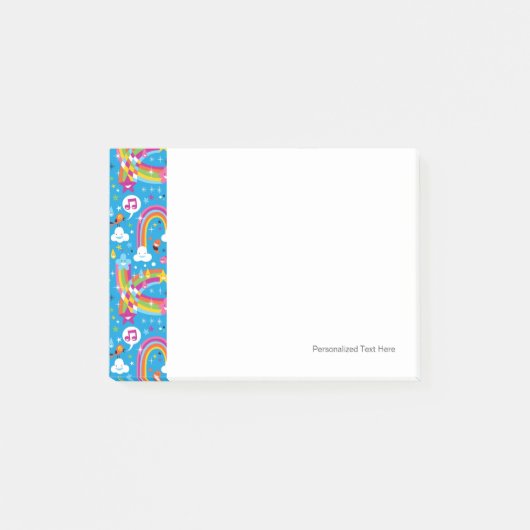 wolken regenbogen laten het heetsenpatroon vallen post-it® notes (Voorkant)