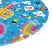 wolken regenbogen laten het heetsenpatroon vallen snijplank (Hoek)