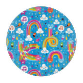 wolken regenbogen laten het heetsenpatroon vallen snijplank (Voorkant)