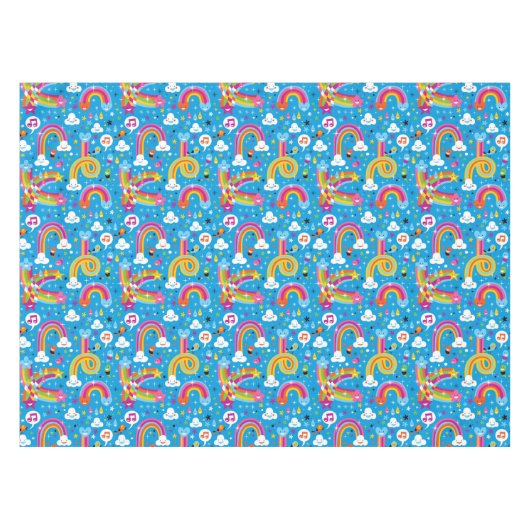 wolken regenbogen laten het heetsenpatroon vallen tafelkleed (Voorkant (Horizontaal))