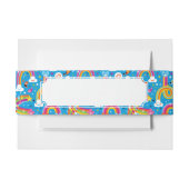 wolken regenbogen laten het heetsenpatroon vallen uitnodigingen wikkel (Voorkant Voorbeeld)