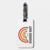 Wolken Rest Berg Yosemite Bagagelabel (Achterkant verticaal)