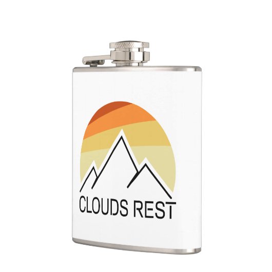 Wolken Rest Berg Yosemite Retro Heupfles (Links)