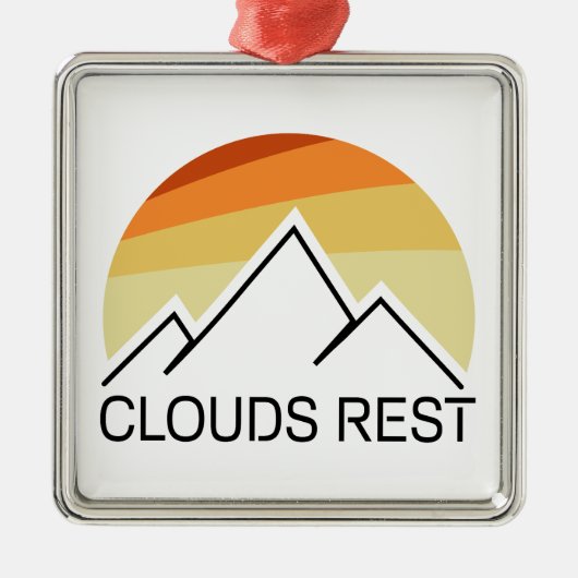 Wolken Rest Berg Yosemite Retro Metalen Ornament (Voorkant)