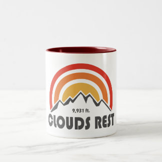 Wolken Rest Berg Yosemite Tweekleurige Koffiemok
