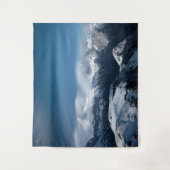 Wolken rollend boven besneeuwde bergen wandkleed (Voorkant)