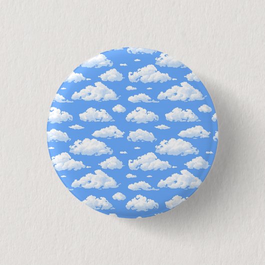 Wolken Ronde Button 3,2 Cm (Voorkant)