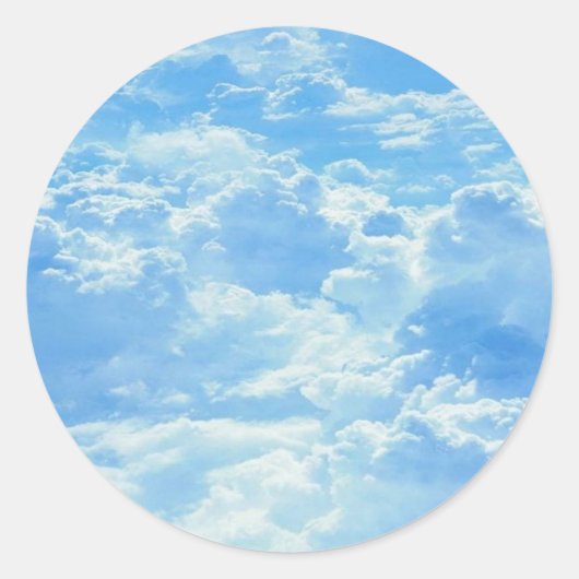 Wolken Ronde Sticker (Voorkant)