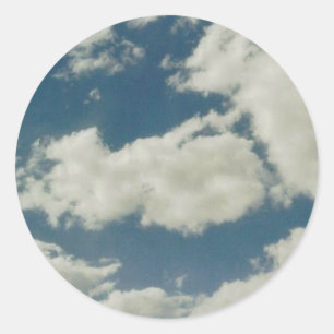 Wolken Ronde Sticker