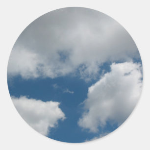 wolken ronde sticker