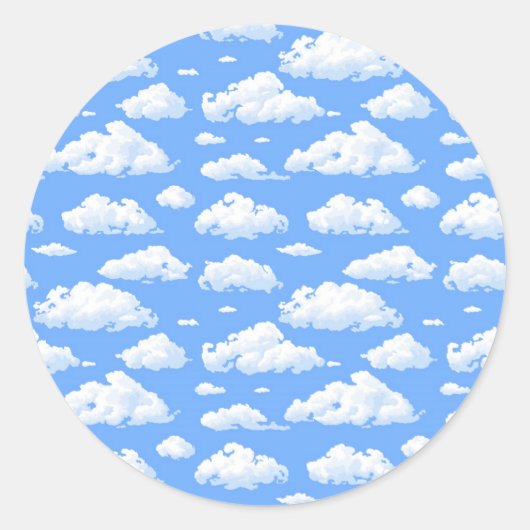Wolken Ronde Sticker (Voorkant)