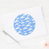 Wolken Ronde Sticker (Envelop)