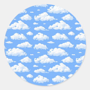 Wolken Ronde Sticker