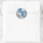 wolken ronde sticker (Tas)