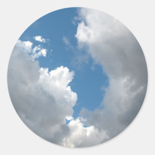 wolken ronde sticker