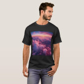 Wolken roze mooi uitzicht woooow t-shirt (Voorkant volledig)