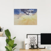 Wolken Schilderen in Waterverf  Poster (Thuiskantoor)
