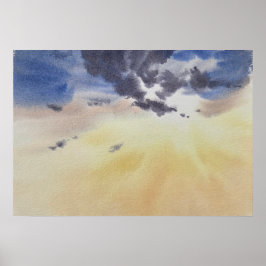 Wolken Schilderen in Waterverf  Poster