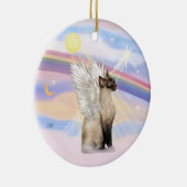 Wolken - Siamees Kat Engel Keramisch Ornament (Rechts)