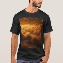 Wolken sinaasappel met zonsondergang prachtig gewe t-shirt