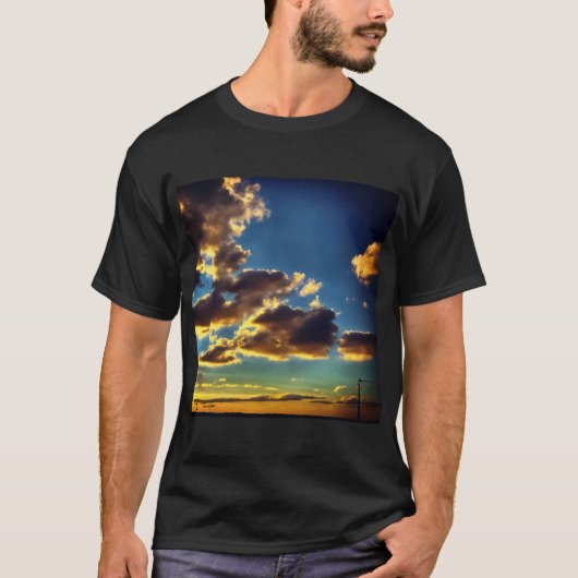 Wolken sinaasappel met zonsondergang t-shirt (Voorkant)