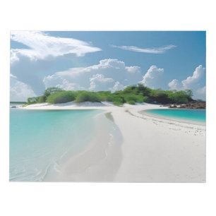 Wolken Sky Coast Beach White Sand Sunny Day Travel Notitieblok