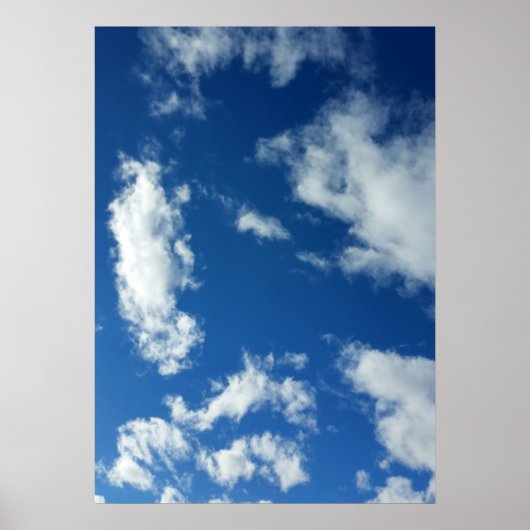 wolken snoep van katoen poster (Voorkant)