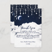 Wolken & sterren fonkelen hemelse dankkaart bedankkaart (Voorkant / Achterkant)