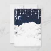 Wolken & Sterren Fonkelende Hemelse Dankkaart Bedankkaart (Achterkant)