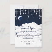 Wolken & Sterren Sparkle Celestial Thank You Card Bedankkaart (Voorkant)