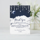 Wolken & Sterren Sparkle Celestial Thank You Card Bedankkaart (Staand voorkant)