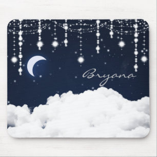 Wolken & sterren twinkelen licht hemels muismat