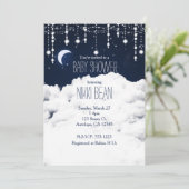 Wolken Sterrennacht Hemel Hemelse Uitnodigingen (Staand voorkant)