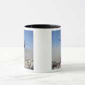 wolken stof die door de rotorwas worden opgestoken mok (Midden)