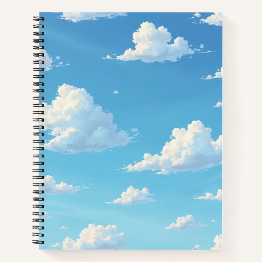 wolken uit de blauwe hemel notitieboek (Voorkant)