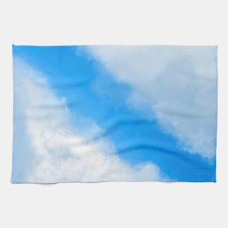 Wolken uit elkaar - Blauwe keukenhanddoek