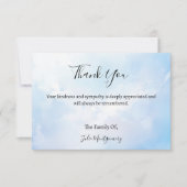 Wolken Uitvaart Foto Dank je kaart Notitiekaartje (Voorkant)