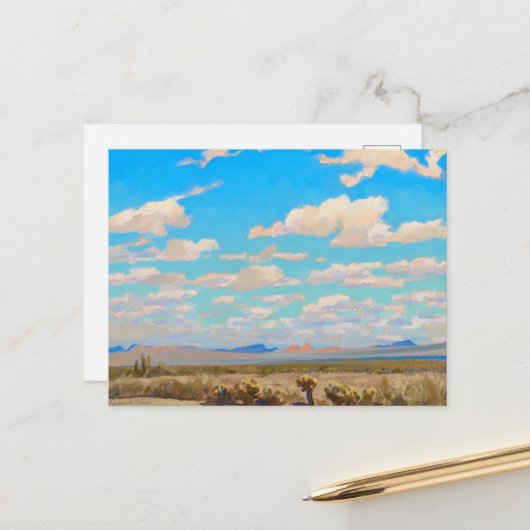 Wolken van een zomermiddag door Maynard Dixon Briefkaart (Voorkant / Achterkant in situ)