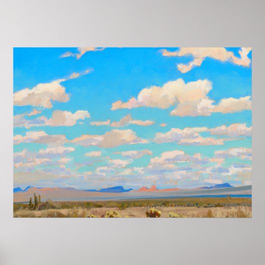 Wolken van een zomermiddag door Maynard Dixon Poster (Voorkant)