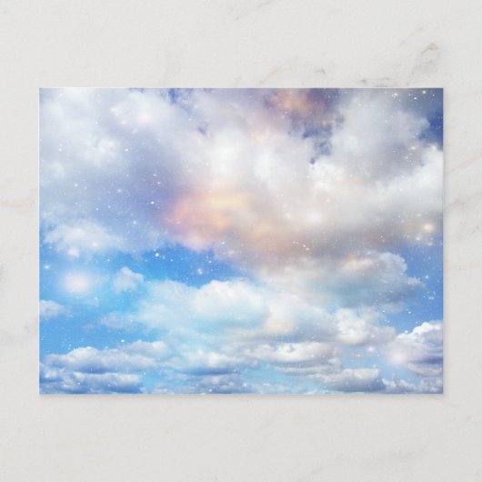 Wolken van goud en zilver briefkaart (Voorkant)