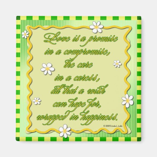 Wolken van Inspiratie: Liefde is een beloftenmagne Magneet (Voorkant)