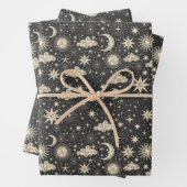 Wolken van Star Moon Planets Inpakpapier Vel (In situ)