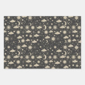 Wolken van Star Moon Planets Inpakpapier Vel (Voorkant)