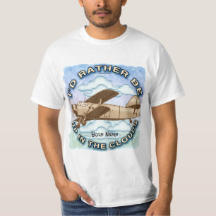 Wolken Vliegtuig T-shirt