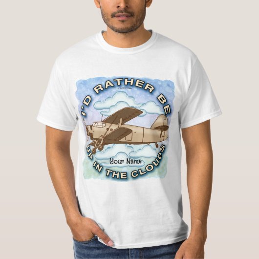 Wolken Vliegtuig T-shirt (Voorkant)