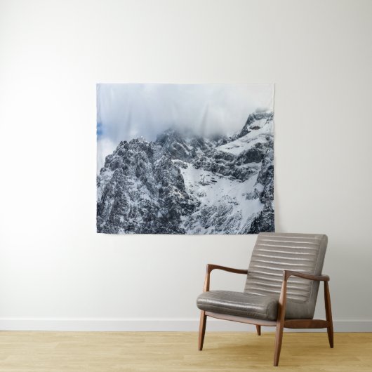 Wolken voor bergen wandkleed (In Situ (horizontaal))