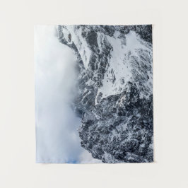 Wolken voor bergen wandkleed