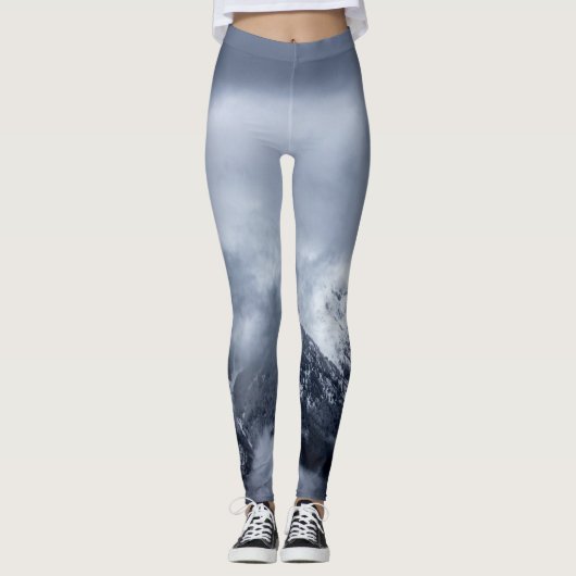 Wolken voor de bergen Storžič, Slovenië Leggings (Voorkant)