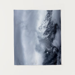 Wolken voor de bergen Storžič, Slovenië Wandkleed