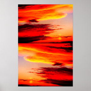 Wolken voor zonnestralen poster